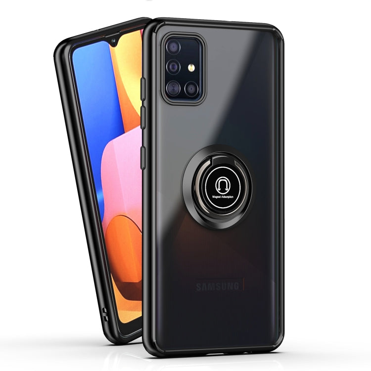 For Samsung Galaxy A51 Q Shadow 1 Series TPU + PC Protective Case with 360 Degrees Rotate Ring Holder