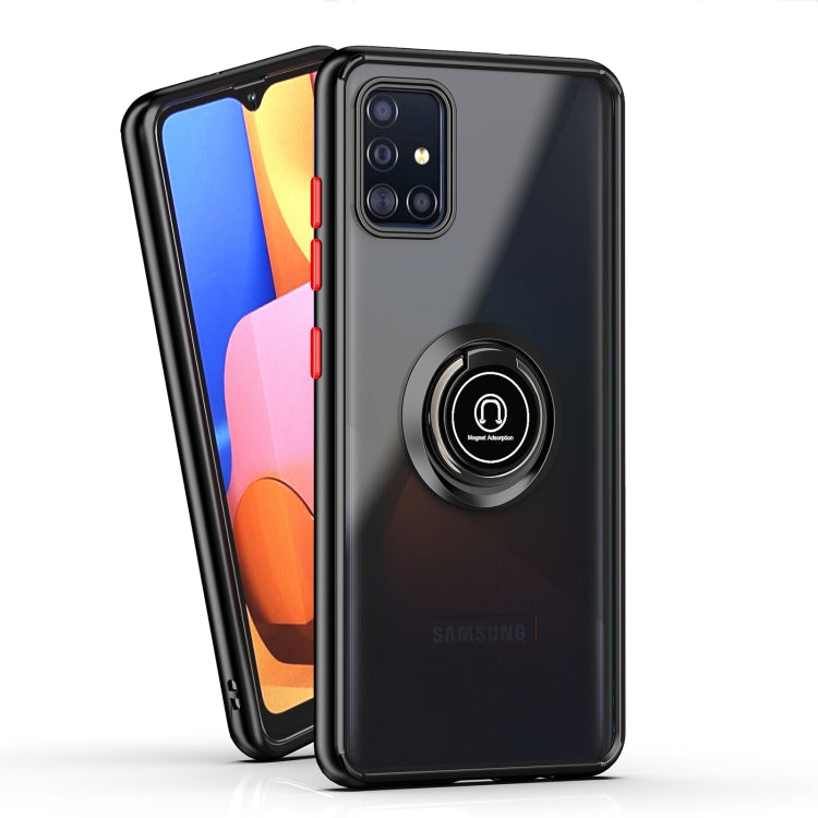 For Samsung Galaxy A51 Q Shadow 1 Series TPU + PC Protective Case with 360 Degrees Rotate Ring Holder
