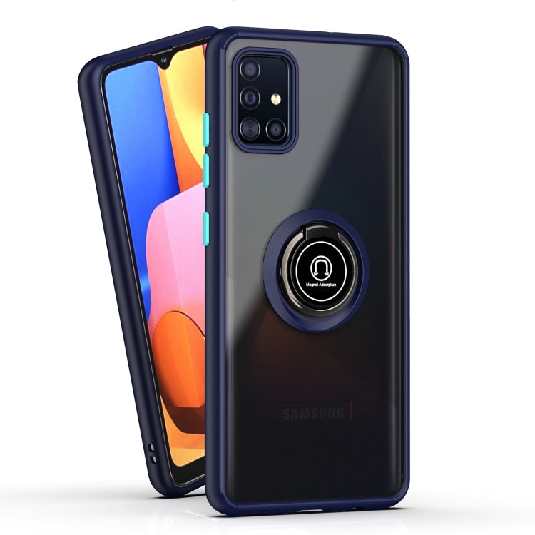 For Samsung Galaxy A51 Q Shadow 1 Series TPU + PC Protective Case with 360 Degrees Rotate Ring Holder