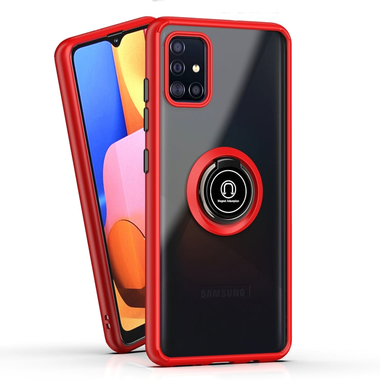 For Samsung Galaxy A51 Q Shadow 1 Series TPU + PC Protective Case with 360 Degrees Rotate Ring Holder