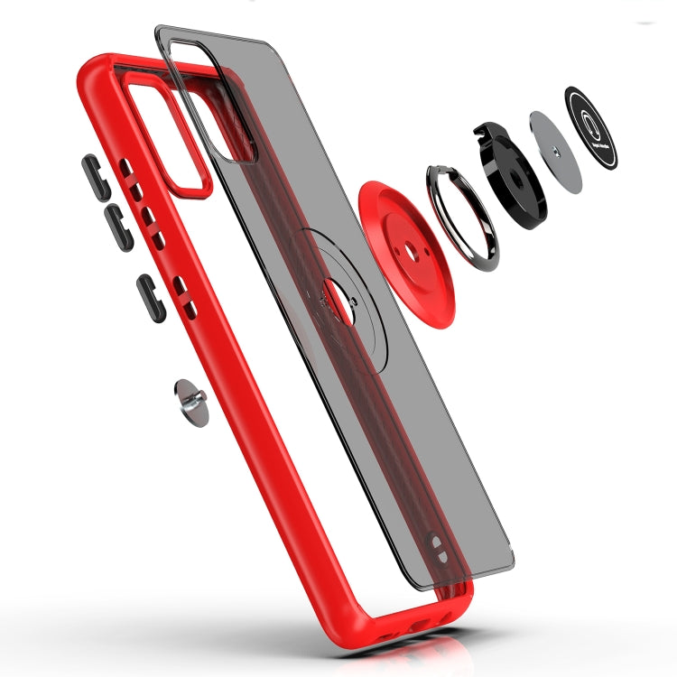 For Samsung Galaxy A51 Q Shadow 1 Series TPU + PC Protective Case with 360 Degrees Rotate Ring Holder