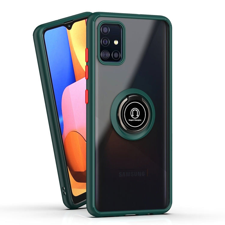 For Samsung Galaxy A51 Q Shadow 1 Series TPU + PC Protective Case with 360 Degrees Rotate Ring Holder