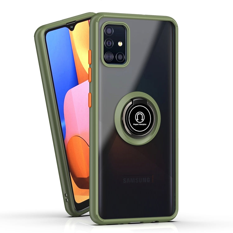 For Samsung Galaxy A51 Q Shadow 1 Series TPU + PC Protective Case with 360 Degrees Rotate Ring Holder