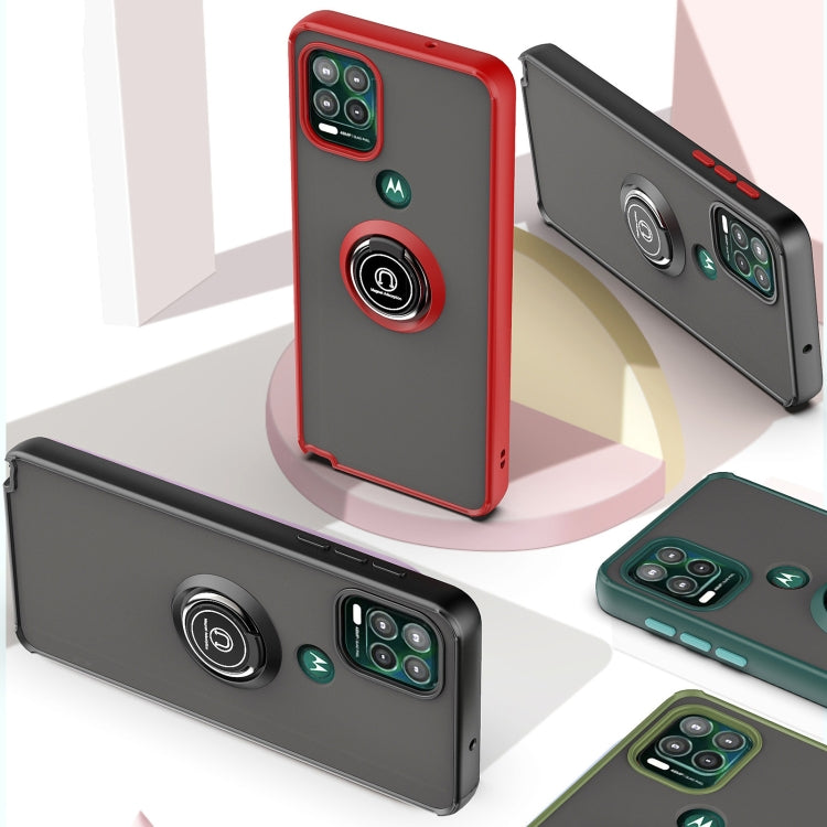 For Motorola Moto G Stylus 5G Q Shadow 1 Series TPU + PC Protective Case with 360 Degrees Rotate Ring Holder