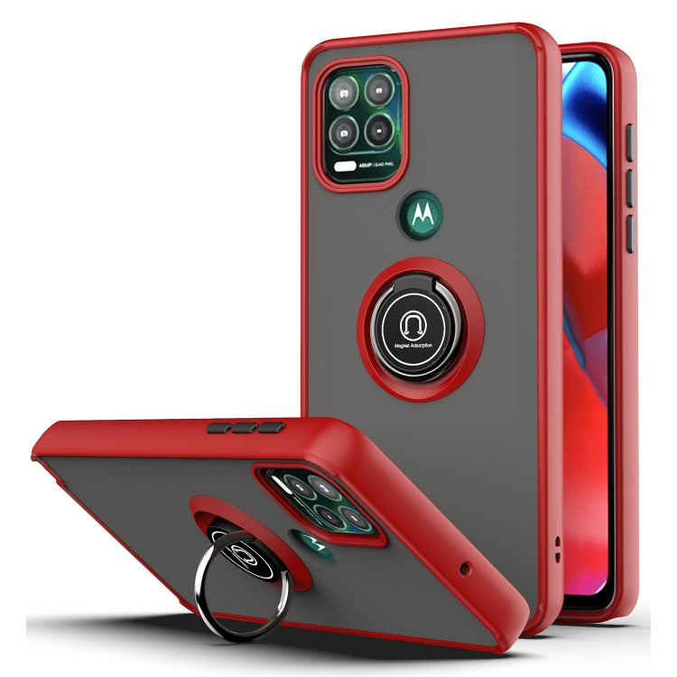 For Motorola Moto G Stylus 5G Q Shadow 1 Series TPU + PC Protective Case with 360 Degrees Rotate Ring Holder