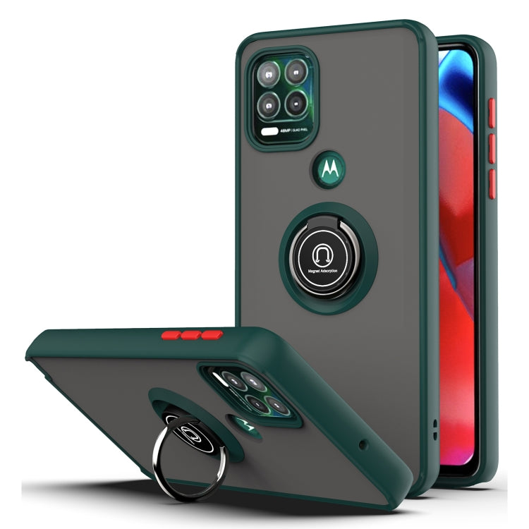 For Motorola Moto G Stylus 5G Q Shadow 1 Series TPU + PC Protective Case with 360 Degrees Rotate Ring Holder