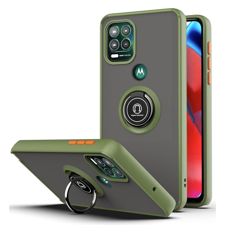 For Motorola Moto G Stylus 5G Q Shadow 1 Series TPU + PC Protective Case with 360 Degrees Rotate Ring Holder