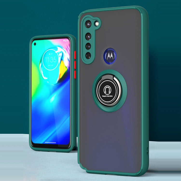 For Motorola Moto G Stylus Q Shadow 1 Series TPU + PC Protective Case with 360 Degrees Rotate Ring Holder
