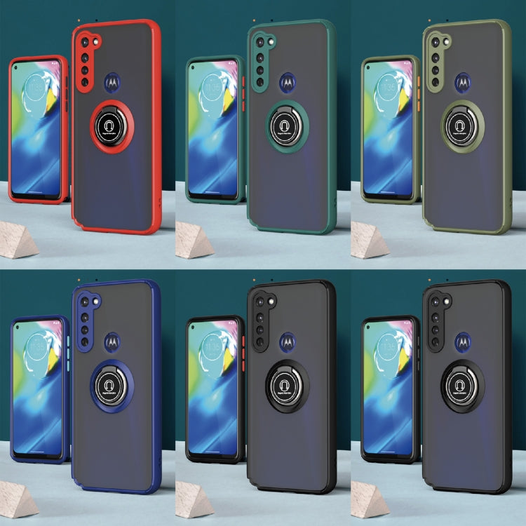 For Motorola Moto G Stylus Q Shadow 1 Series TPU + PC Protective Case with 360 Degrees Rotate Ring Holder