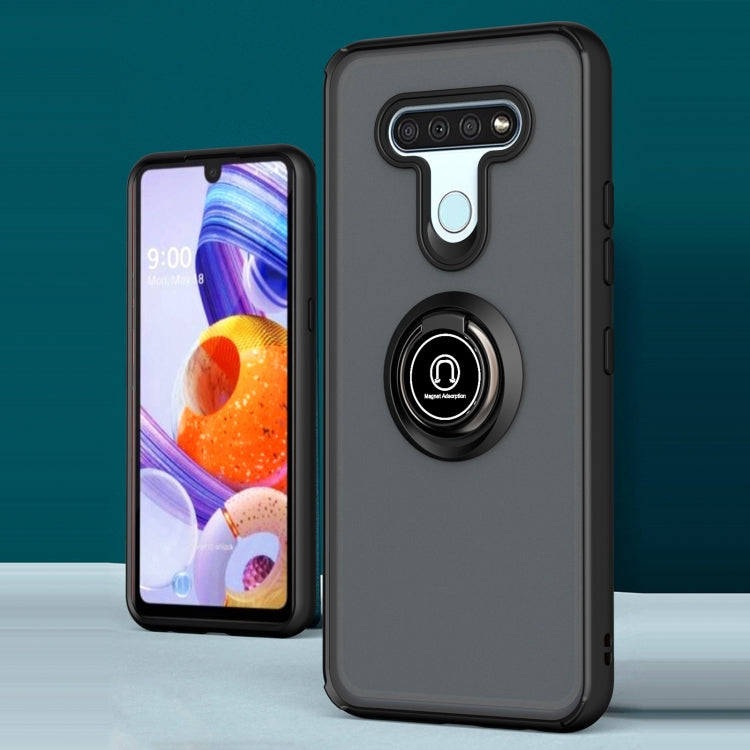 For LG K51 Q Shadow 1 Series TPU + PC Protective Case with 360 Degrees Rotate Ring Holder