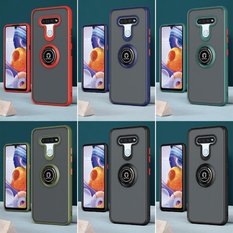 For LG K51 Q Shadow 1 Series TPU + PC Protective Case with 360 Degrees Rotate Ring Holder