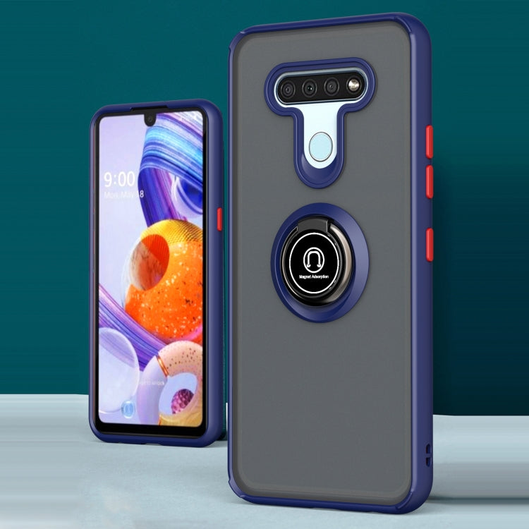 For LG K51 Q Shadow 1 Series TPU + PC Protective Case with 360 Degrees Rotate Ring Holder
