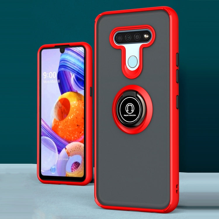For LG K51 Q Shadow 1 Series TPU + PC Protective Case with 360 Degrees Rotate Ring Holder