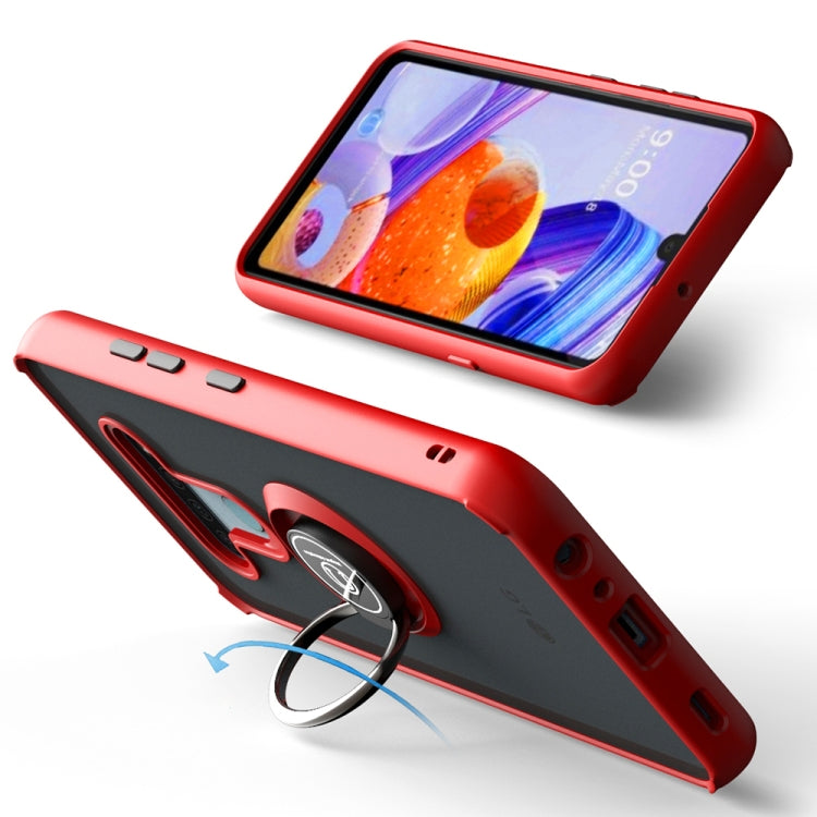 For LG K51 Q Shadow 1 Series TPU + PC Protective Case with 360 Degrees Rotate Ring Holder