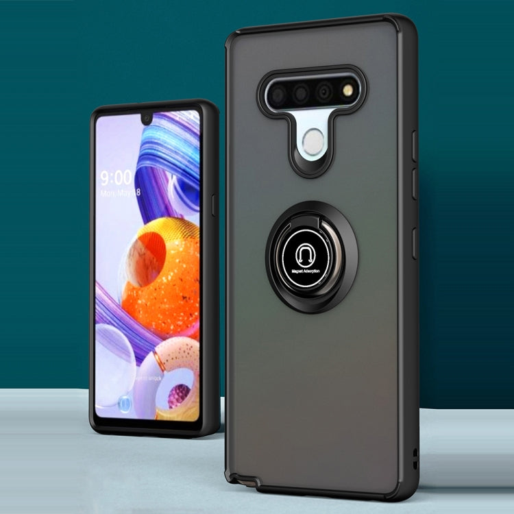 For LG Stylo 6 Q Shadow 1 Series TPU + PC Protective Case with 360 Degrees Rotate Ring Holder