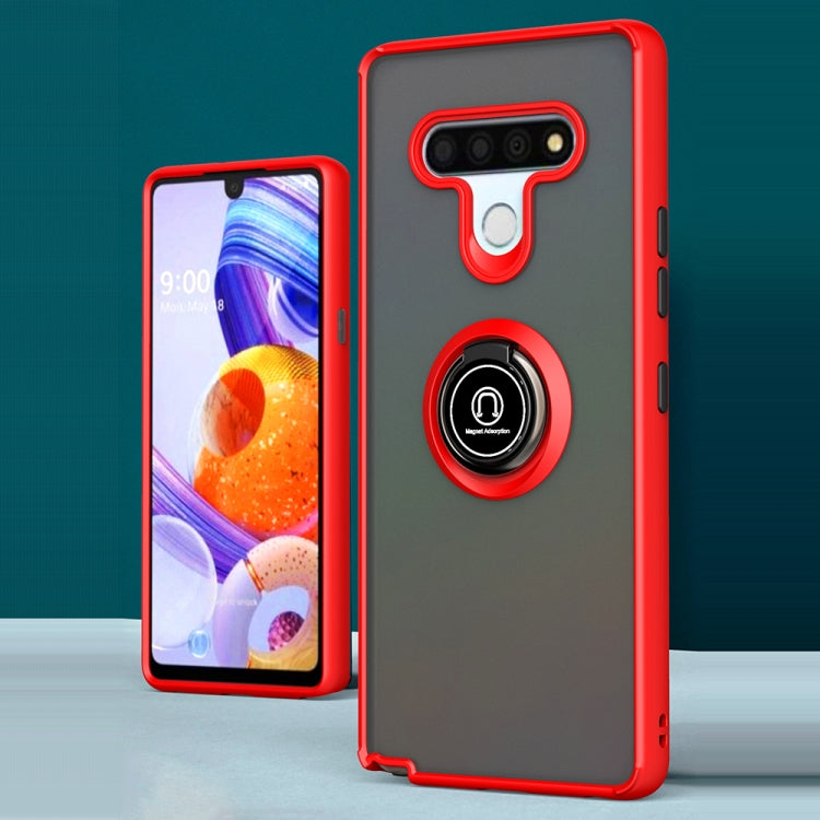 For LG Stylo 6 Q Shadow 1 Series TPU + PC Protective Case with 360 Degrees Rotate Ring Holder