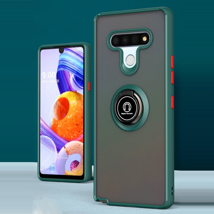 For LG Stylo 6 Q Shadow 1 Series TPU + PC Protective Case with 360 Degrees Rotate Ring Holder