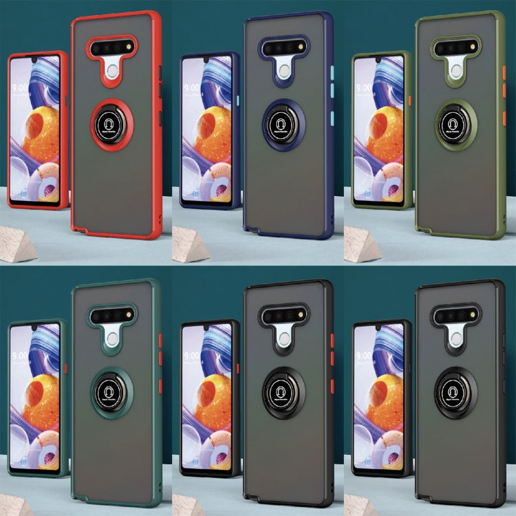 For LG Stylo 6 Q Shadow 1 Series TPU + PC Protective Case with 360 Degrees Rotate Ring Holder