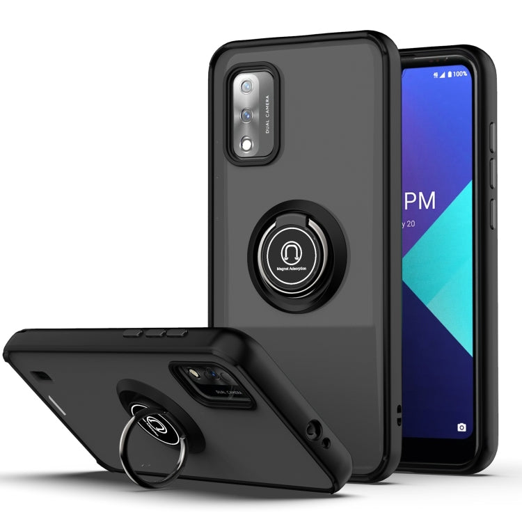 For Wiko Ride 3 Q Shadow 1 Series TPU + PC Protective Case with 360 Degrees Rotate Ring Holder