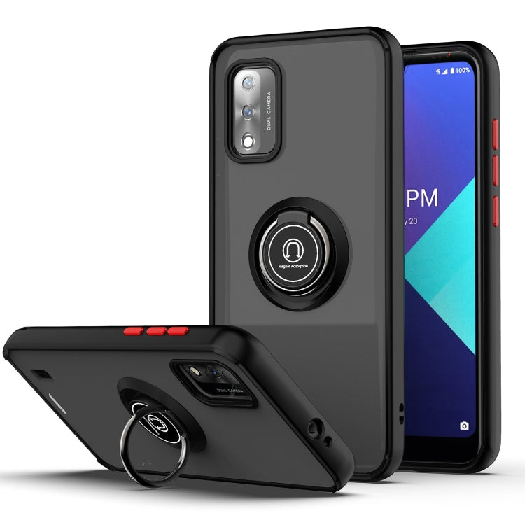 For Wiko Ride 3 Q Shadow 1 Series TPU + PC Protective Case with 360 Degrees Rotate Ring Holder
