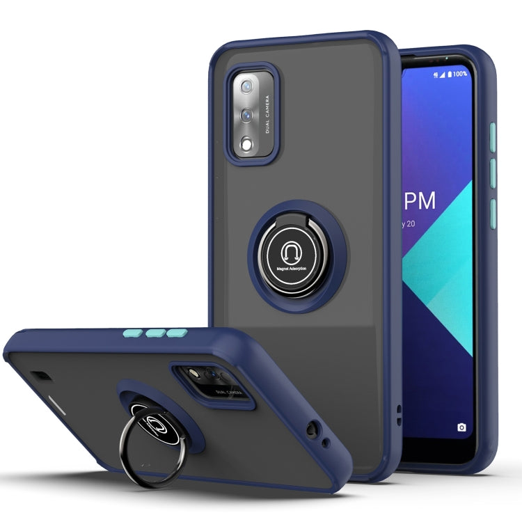 For Wiko Ride 3 Q Shadow 1 Series TPU + PC Protective Case with 360 Degrees Rotate Ring Holder