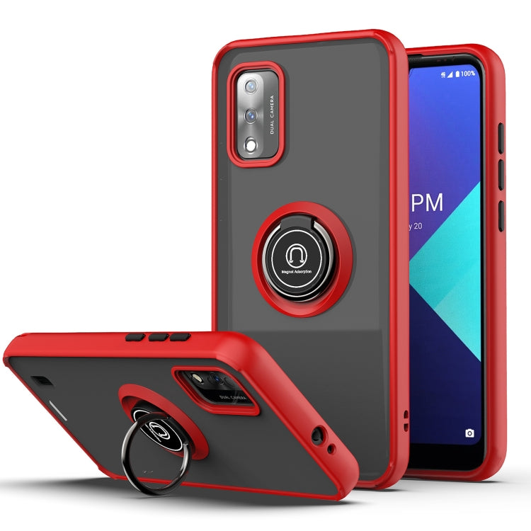 For Wiko Ride 3 Q Shadow 1 Series TPU + PC Protective Case with 360 Degrees Rotate Ring Holder