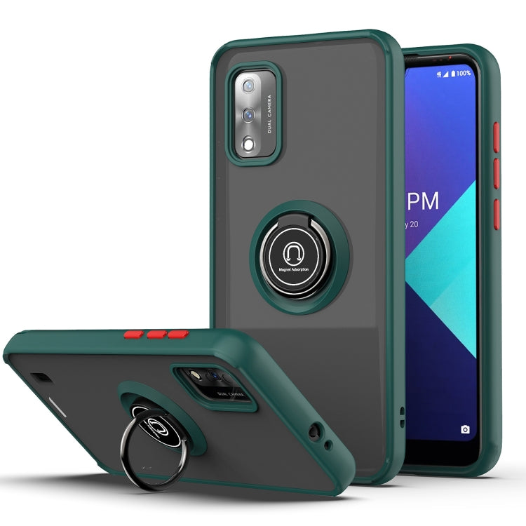 For Wiko Ride 3 Q Shadow 1 Series TPU + PC Protective Case with 360 Degrees Rotate Ring Holder