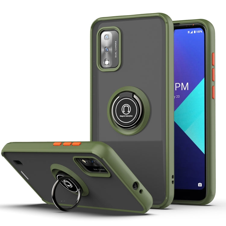 For Wiko Ride 3 Q Shadow 1 Series TPU + PC Protective Case with 360 Degrees Rotate Ring Holder