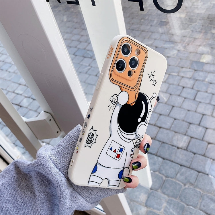 For iPhone 13 mini Spaceman Binoculars Shockproof Protective Case