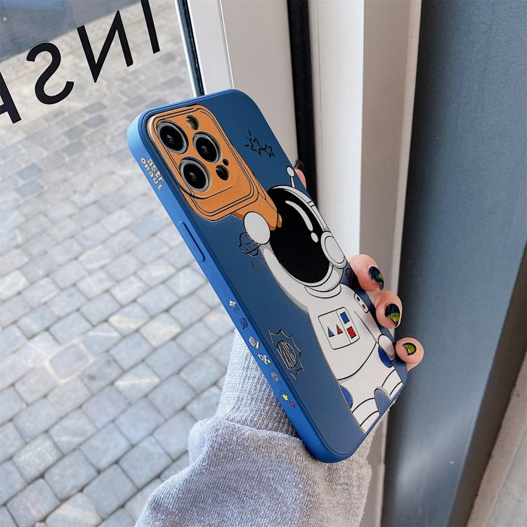 For iPhone 13 mini Spaceman Binoculars Shockproof Protective Case