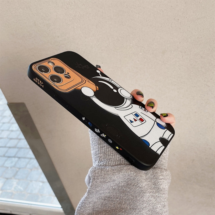 For iPhone 13 mini Spaceman Binoculars Shockproof Protective Case