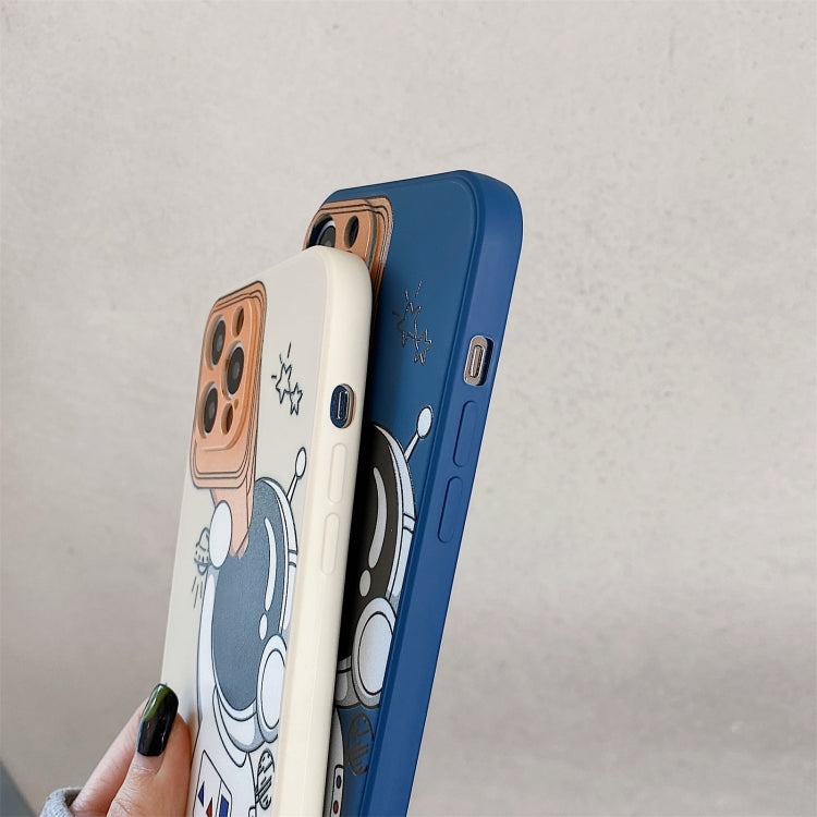 For iPhone 13 mini Spaceman Binoculars Shockproof Protective Case