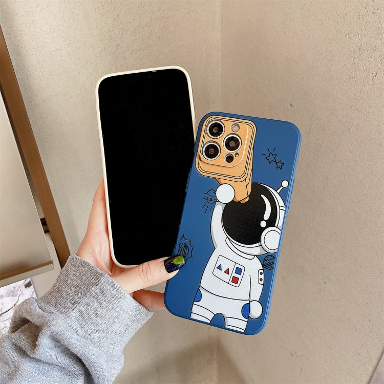 For iPhone 13 mini Spaceman Binoculars Shockproof Protective Case