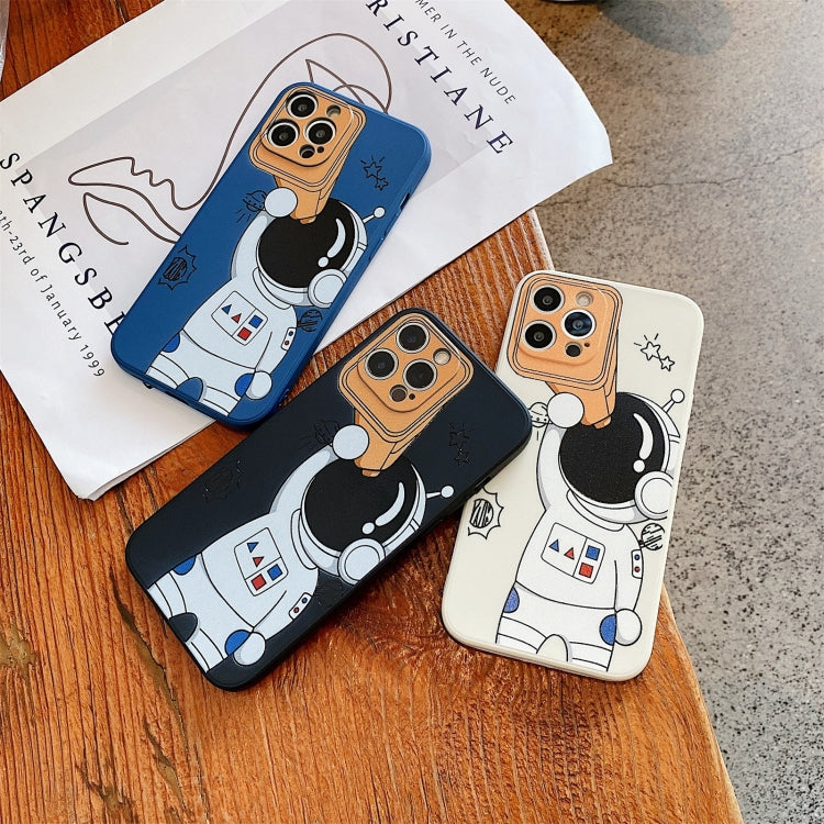For iPhone 13 mini Spaceman Binoculars Shockproof Protective Case