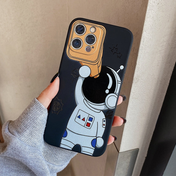 For iPhone 13 Pro Spaceman Binoculars Shockproof Protective Case