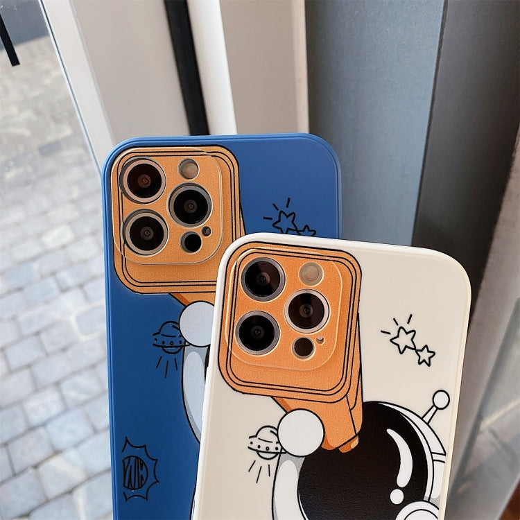 For iPhone 12 mini Spaceman Binoculars Shockproof Protective Case