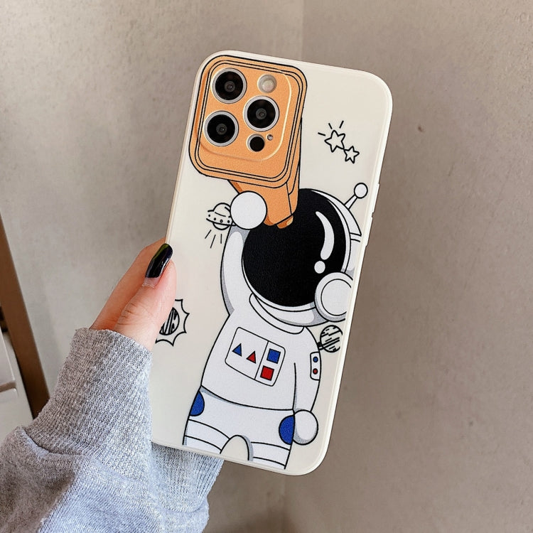 For iPhone 12 Spaceman Binoculars Shockproof Protective Case