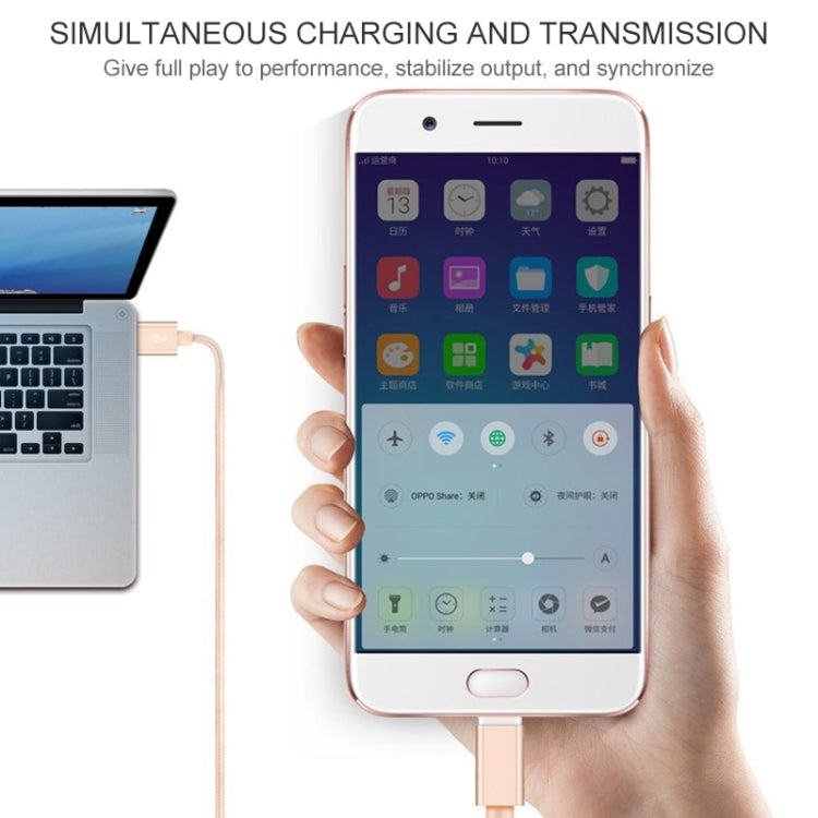 5 PCS USB to USB-C / Type-C Nylon Braided Charging Data Transmission Cable, Cable Length:3m