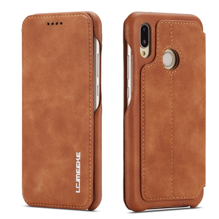 For Huawei P20 Lite Hon Ancient Series Leather Case with Card Slots & Holder & Wallet