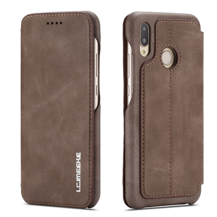 For Huawei P20 Lite Hon Ancient Series Leather Case with Card Slots & Holder & Wallet