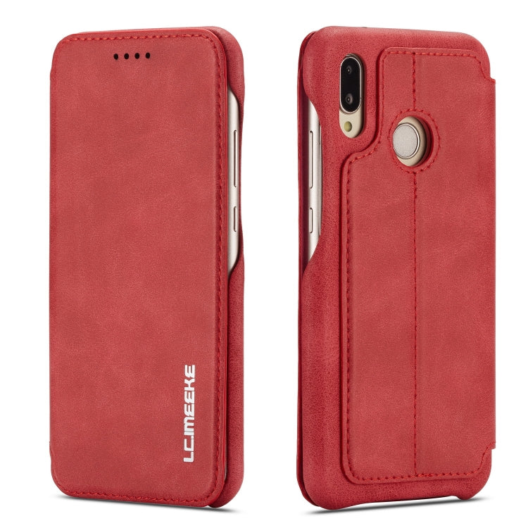 For Huawei P20 Lite Hon Ancient Series Leather Case with Card Slots & Holder & Wallet