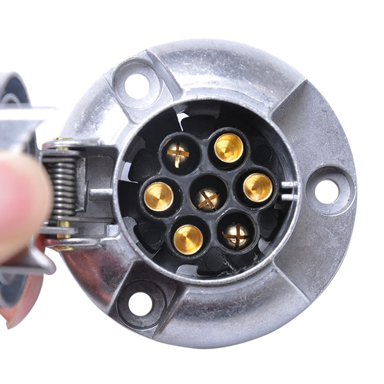 A0202 12V 7 Pin Plug & Socket Wiring Lights Trailer Adapter Connector EU Plug