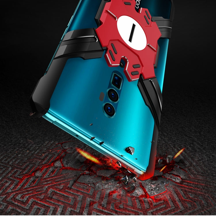 For OPPO Reno 10x zoom Hero Series Anti-fall Wear-resistant Metal Protective Case with Bracket