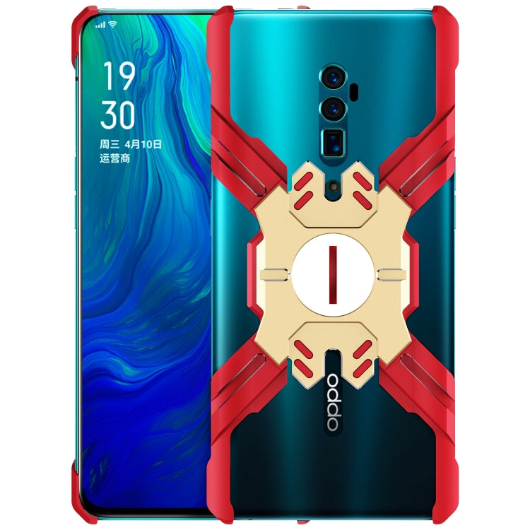 For OPPO Reno 10x zoom Hero Series Anti-fall Wear-resistant Metal Protective Case with Bracket