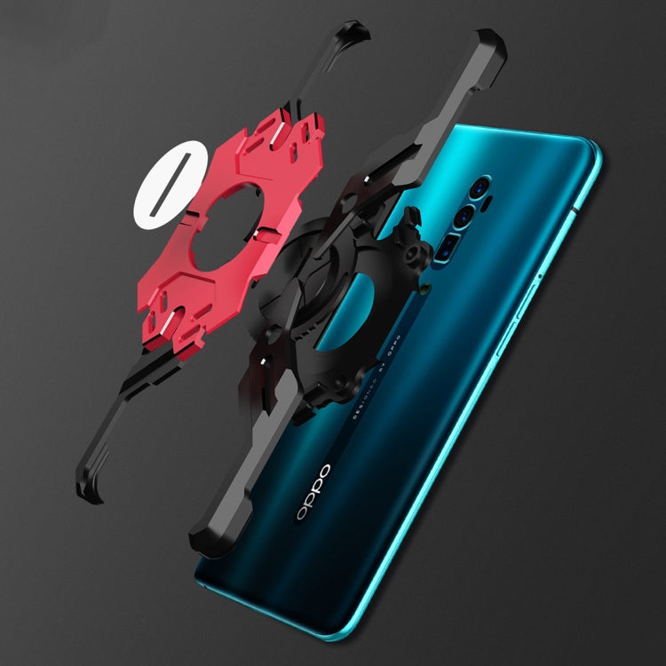 For OPPO Reno 10x zoom Hero Series Anti-fall Wear-resistant Metal Protective Case with Bracket