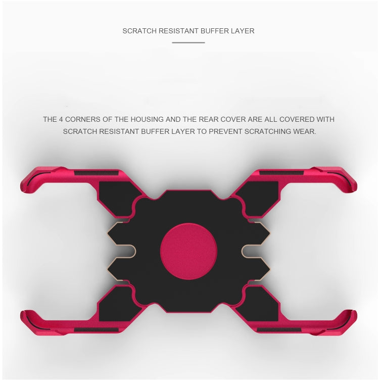 For OPPO Reno 10x zoom Hero Series Anti-fall Wear-resistant Metal Protective Case with Bracket