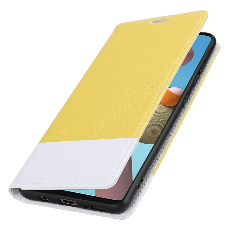 For Samsung Galaxy A21s Cross Texture Magnetic Horizontal Flip Leather Case with Card Slots & Holder & Wallet