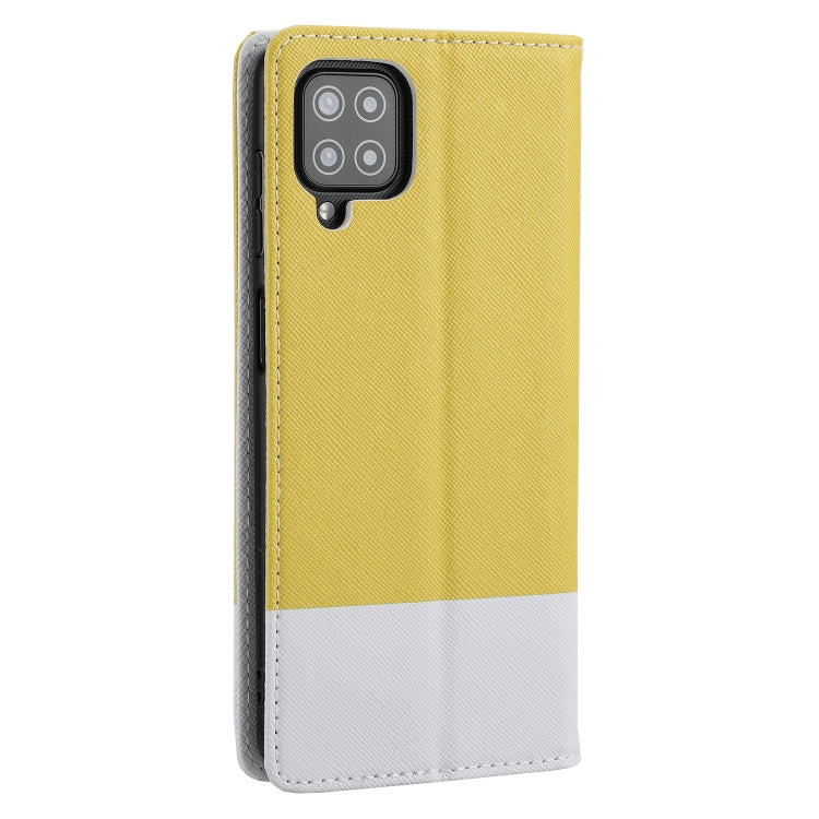 For Samsung Galaxy A22 4G Cross Texture Magnetic Horizontal Flip Leather Case with Card Slots & Holder & Wallet