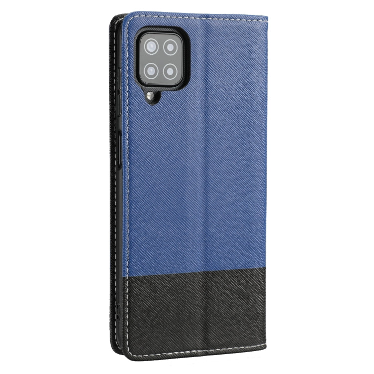 For Samsung Galaxy A22 4G Cross Texture Magnetic Horizontal Flip Leather Case with Card Slots & Holder & Wallet