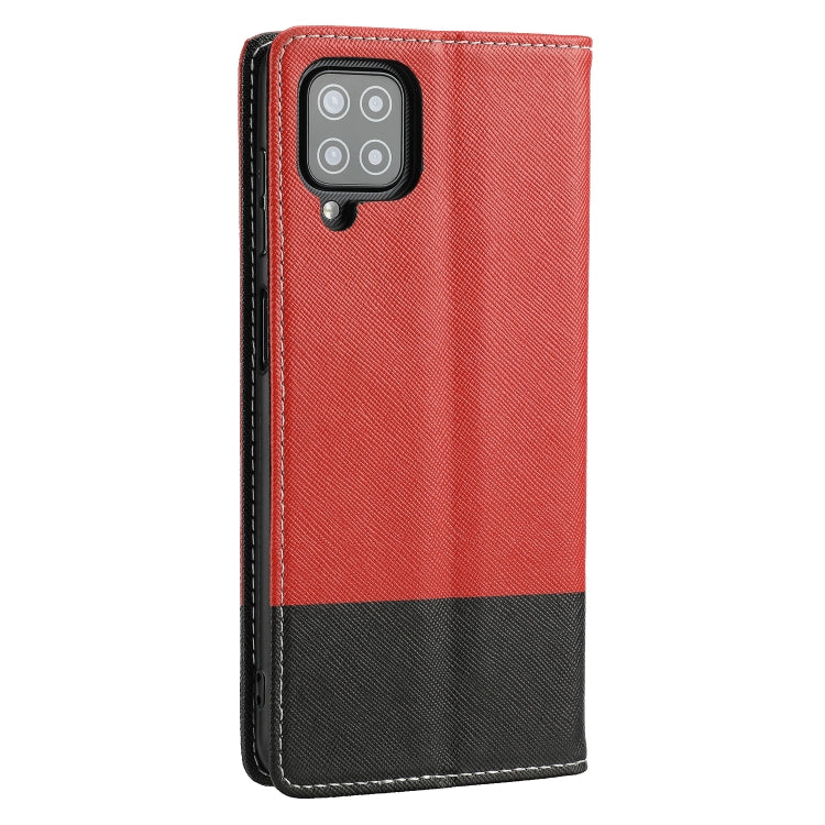 For Samsung Galaxy A22 5G Cross Texture Magnetic Horizontal Flip Leather Case with Card Slots & Holder & Wallet